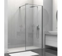 Душевая перегородка VINCEA Walk-In 900_2000, вороненая сталь, стекло прозрачное VSW-1HS900CLGM