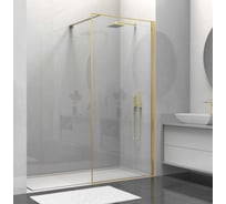 Душевая перегородка VINCEA Walk-In 800_2000, брашированное золото, стекло прозрачное VSW-1HS800CLG