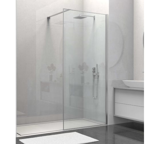 Душевая перегородка VINCEA Walk-In 1000_2000, хром, стекло прозрачное VSW-1HS100CL 1