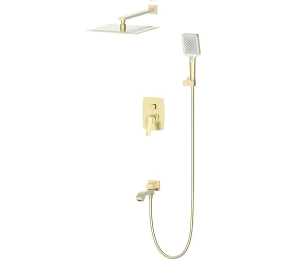 Душевая система встраиваемая Wonzon & Woghand FLEX Брашированное золото WW-88939072-BG 1