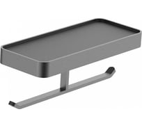 Двойной держатель для туалетной бумаги Wonzon & Woghand с полкой LOTTE, Темный графит WW-8356A-BGM