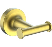 Двойной крючок для ванной Wonzon & Woghand SIMPLE, Брашированное золото WW-6525-BG