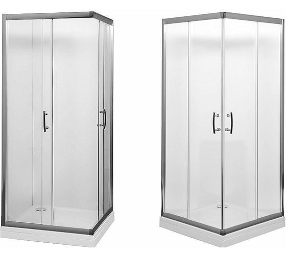 Душевая шторка Aquanet Alfa Cube 900х900х2000 мм, стекло прозрачное, хром 00168416