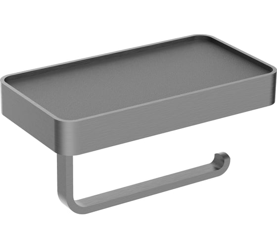 Держатель для туалетной бумаги Wonzon & Woghand с полкой GRAFFITY, Темный графит WW-9366-BGM 1