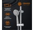 Душевой набор Orange ручной душ, шланг, штанга, хром lm37pr 6