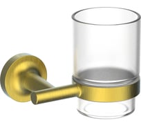 Стакан для зубных щеток Wonzon & Woghand с держателем SIMPLE, Брашированное золото WW-6521-BG