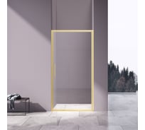 Душевая дверь VINCEA Slim 8 мм, брашированное золото, стекло прозрачное VDP-4SL100CLG
