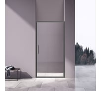 Душевая дверь VINCEA Slim 8 мм, вороненая сталь, стекло прозрачное VDP-4SL100CLGM