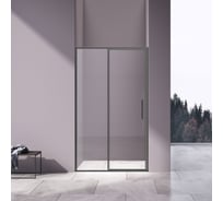 Душевая дверь VINCEA Slim 8 мм, вороненая сталь, стекло прозрачное VDP-4SL120CLGM