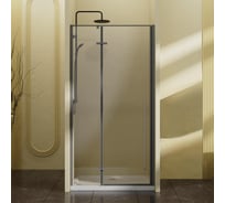 Душевая дверь VINCEA Slim-N, 1000, вороненая сталь, стекло прозрачное VDPH-5SN100CLGM