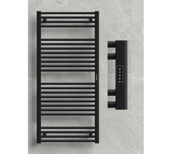 Полотенцесушитель бытовой электрический RIFAR D-LINE, Чёрный янтарь матовый, мощность 330 Вт DL-120-60-BM 1