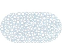 Коврик для ванной противоскользящий PRIMILA 69x35см Кольца овальный прозрачный, ПВХ, 700372