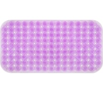 Коврик для ванной противоскользящий PRIMILA 71x38см массажный Цветыпрозрачно-фиолетовый,ПВХ, 700373