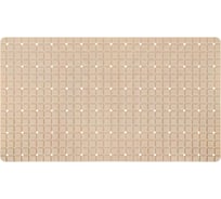 Коврик для ванной противоскользящий PRIMILA 71x40см Пиксели бежевый, ПВХ, присоски, 700383