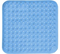 Коврик для ванной/душевой PRIMILA противоскользящий 54x54см Полусферы прозрачно-голубой,ПВХ, 700369