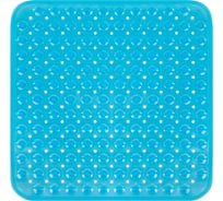 Коврик для ванной/душевой PRIMILA противоскользящий 54x54см Полусферы прозрачно-голубой,ПВХ, 700369