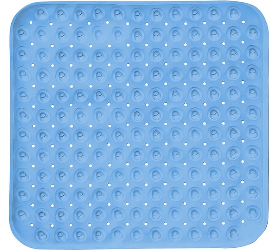 Коврик для ванной/душевой PRIMILA противоскользящий 54x54см Полусферы прозрачно-голубой,ПВХ, 700369 1