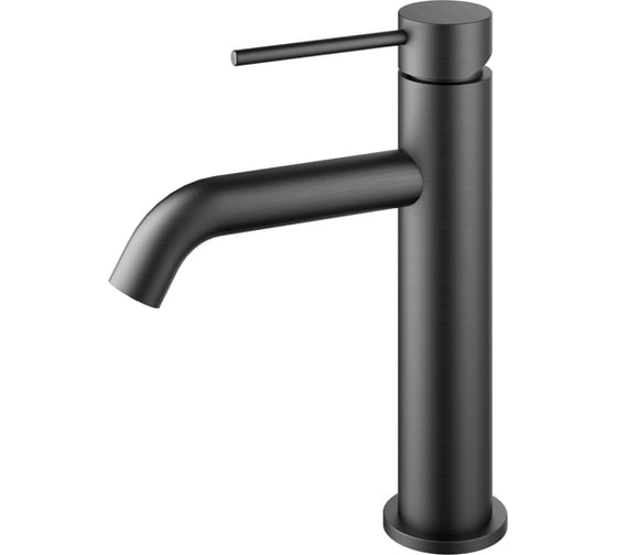 Смеситель для раковины VINCEA City однорычажный, вороненая сталь VBF-2C1GM 1