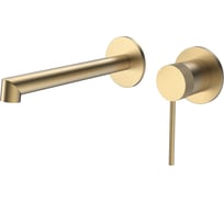 Смеситель для раковины VINCEA Rim встраиваемый однорычажный, брашированное золото VBFW-2RM1BG