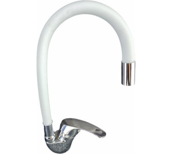 Смеситель для кухни GRIALE с гибким изливом одноручковый белый DK-4703B-768 1