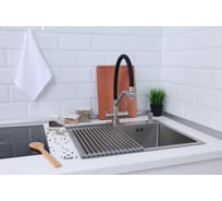 Смеситель для кухни с гибким изливом и фильтром для воды сатин, Равана Alcora NS-MH-J006