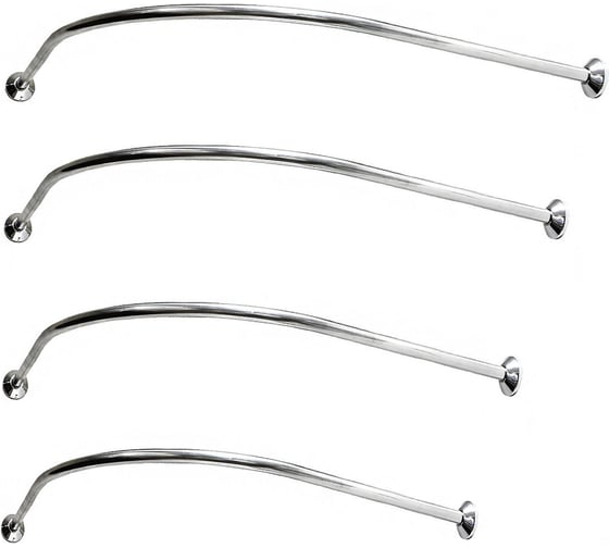 Карниз для ванной угловой GoGo 115х115 см, усиленный полукруг Дуга C0115 1