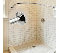 Карниз для ванной угловой GoGo 150х95 см, усиленный полукруг Дуга AC150-95