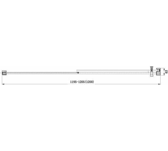 Откатная дверь Aquanet DELTA 1200х2000 00183214