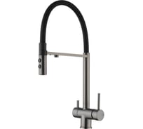 Смеситель для кухни ESKO, Кухня/Kitchen, с подключением к фильтру, графит/черный, K221GM