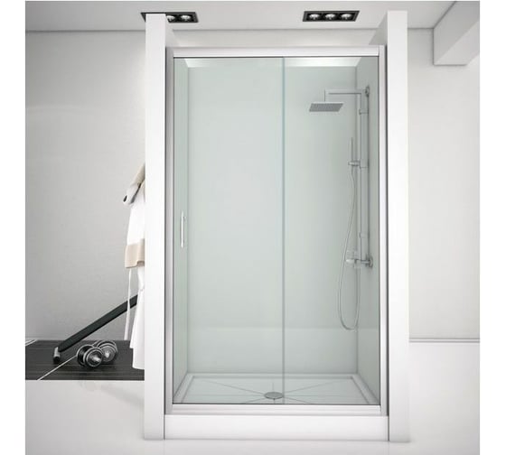Откатная дверь Aquanet Alfa 1500х2000 стекло прозрачное хром 00168422