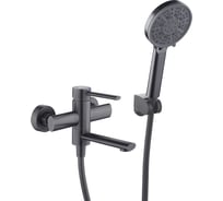 Смеситель ванно-душевой с душевым гарнитуром FASHUN сталь SUS304, оруж. cталь PVD покрытие, A53034-17