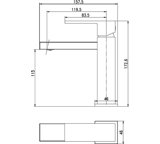 Смеситель Aquanet Blanco 00261816