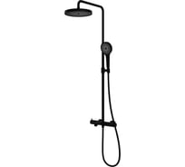 Душевая стойка VINCEA Rim с изливом, черный матовый VSFS-2RM1MB