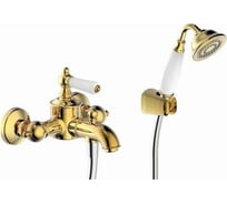 Смеситель для ванны с коротким изливом Bravat ART с душем, бронза 00182004 F675109U-B1-RUS