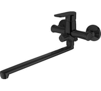 Смеситель для ванны с длинным изливом Bravat Opal Black черный 00267273 F6125183BM-02L-RUS