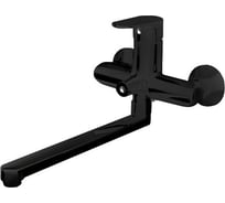 Смеситель для ванны с длинным изливом Bravat черный/хром 00285577 F6120178BC-01L