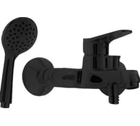 Смеситель для ванны с коротким изливом Bravat Eco Black с аксессуарами, черный 00267271 F6111147BM-B