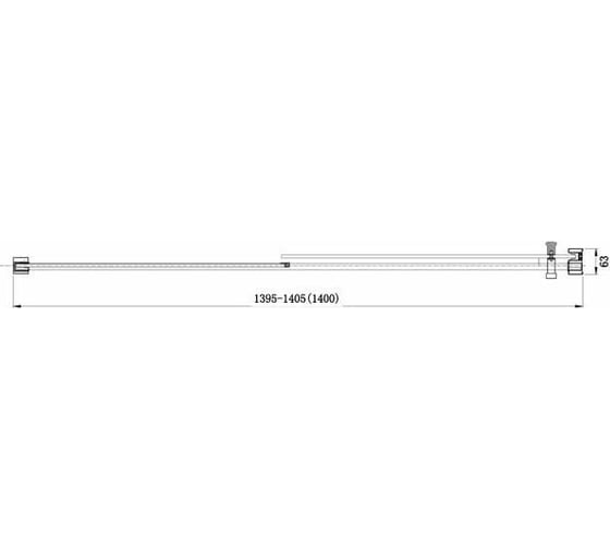 Откатная дверь Aquanet DELTA 1400х2000 00183846