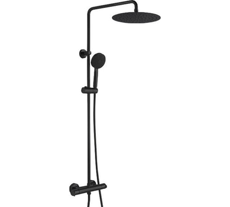 Душевая колонна с термостатом Bravat Waterfall Black черный 00267277 F939114BM-A2-RUS