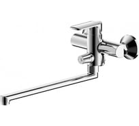 Настенный смеситель для ванной с длинным изливом Bravat Louise 00203136 F6191183CP-01L-RUS