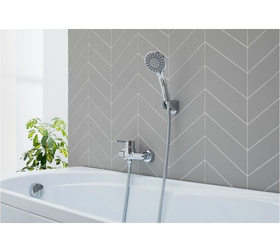 Настенный смеситель для душа Bravat SLIM + аксессуары 00203127 F9332366CP-01-RUS