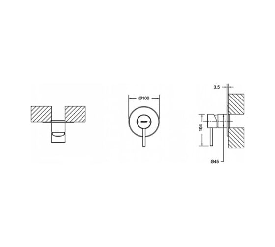 Встраиваемый смеситель Bravat Arc 1-функция, черный 00266752 PB86061BW-A1-ENG