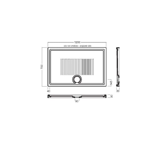 Душевой поддон HATRIA LIF H3 120х70х3 см, белый Y1ZZ01