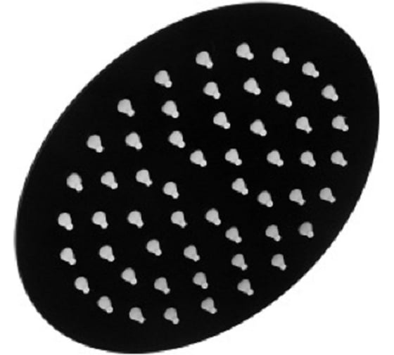 Тропическая лейка для душа потолочная OUTE круг 25x25 матовый черный, с шарниром для изменения угла наклона. TH97H-10 1