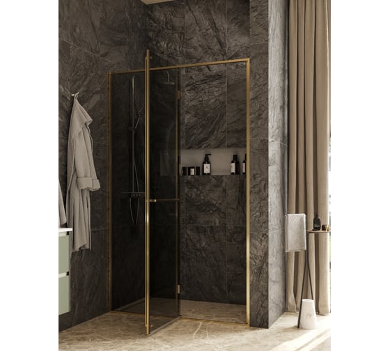 Дверь в нишу Roca APEX 120 левая, золото/тонирование ZRU9307789 1