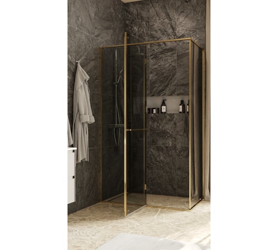 Душевое ограждение Roca APEX 120x90 левая, золотое/тонирование ZRU9307877 1