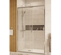Раздвижная дверь Roca Leon 1400x1950 мм, профиль хром, стекло прозрачное ZRU9307667