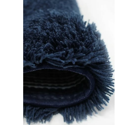 Коврик Bath Plus с вышивкой атлас 100х60 синий NH-HLFT21080/1