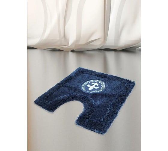 Коврик для туалета Bath Plus атлас 50х50 синий NH-HLFT21080/0