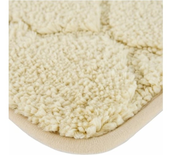 Коврик в ванну Bath Plus Лана 120х70 м/фибра ромб бежевый GR262R